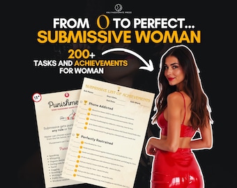 Submissive Woman Tasks and Achievements. BDSM Sex Tasks, Humiliation Ideas, Naughty Punishments and Public Play. Kinky Gift for Husband.