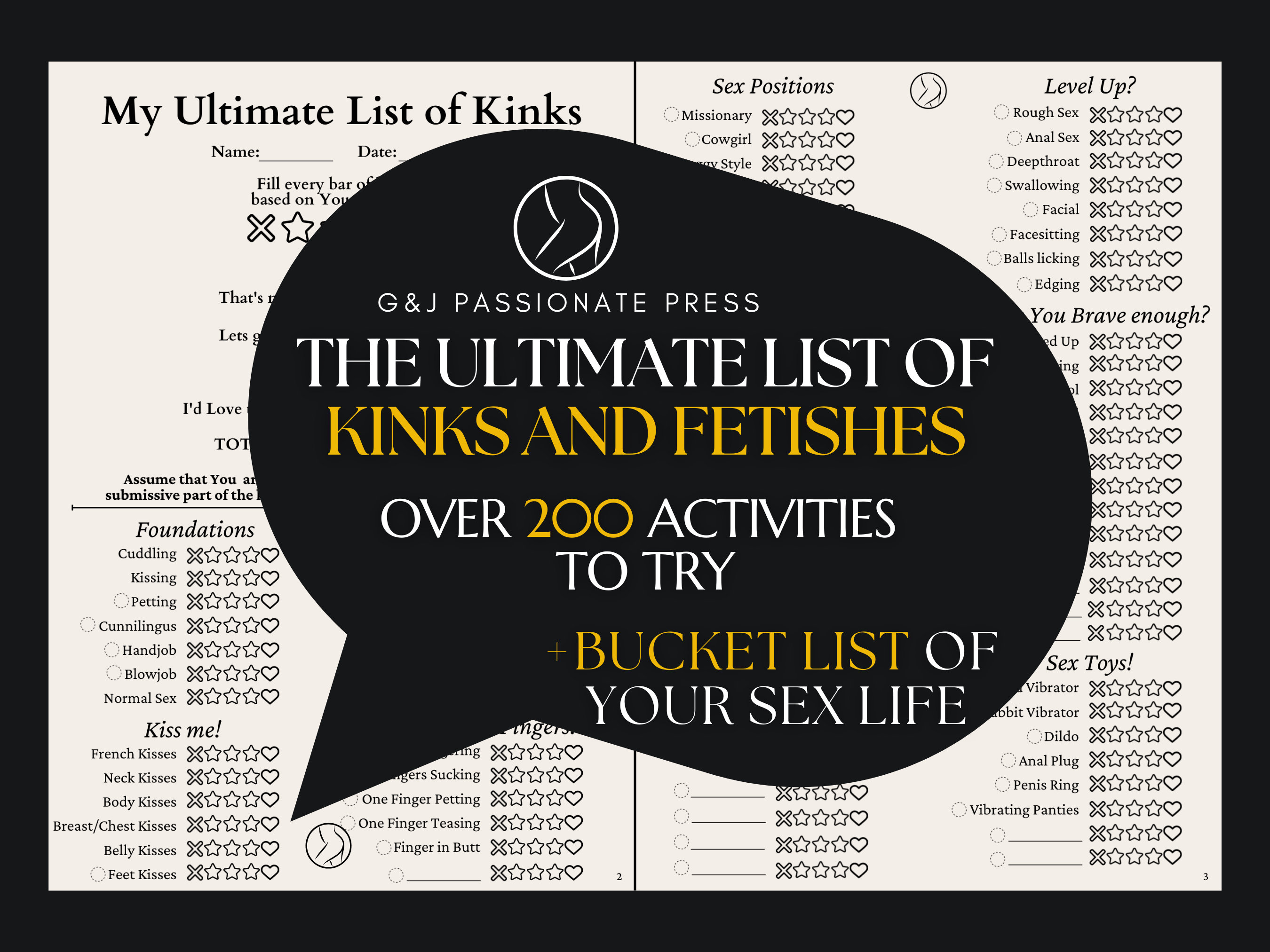 Ultimate Kink List With Fetishes and Over 200 Sex Activities to Try