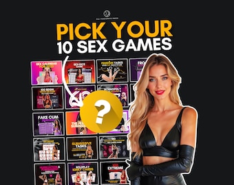 10 Sex Games in 1 Pack. Choose from Kinky Sex Games, Naughty Femdom Ideas. Submissive Tasks, BDSM Board Game. Sexy Gift Anniversary for Him.