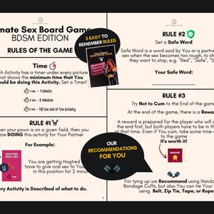 BDSM Board Sex Game for Couples. Kinky Activities and Challenges. Sexy Gift for Husband and Wife. Naughty Switch Couple. image 5