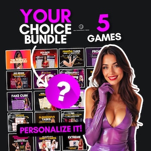 5 giochi di sesso in 1 confezione. Scegli tra giochi per la serata di appuntamenti, attività di sottomissione maliziosa, idee femdom o gioco da tavolo BDSM sessuale. Regalo di anniversario sexy.