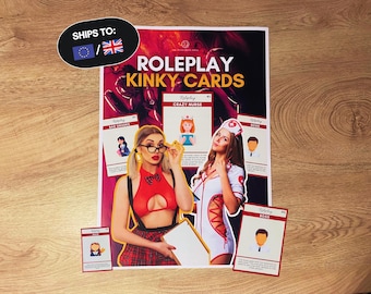 Sex Roleplay Cards - 25 Naughty Roleplay Scenarios for Wife and Husband. Kinky Sex Game for Couples.  Sexy Anniversary Gift for Him and Her.