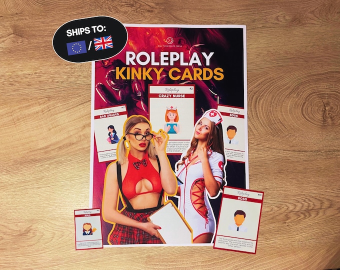 Sex Roleplay Cards - 25 Naughty Roleplay Scenarios for Wife and Husband. Kinky Sex Game for Couples.  Sexy Anniversary Gift for Him and Her.