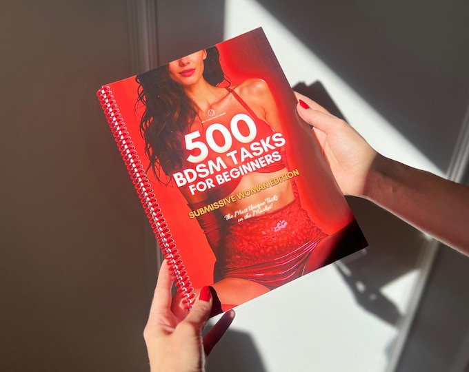 500 BDSM Tasks for Beginners. Physical Book with Sex Tasks for Submissive Woman. Kinky & BDSM Ideas for Couples. Naughty Gift for Wife.