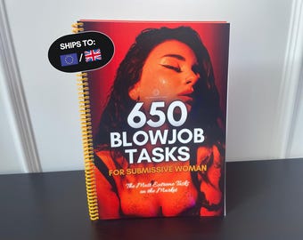 650 Blowjob Tasks for Submissive Woman. Book with BDSM & Kinky Oral Sex Ideas. Sexy Gift for Sub Wife. Deepthroat, Cum Play Challenges.