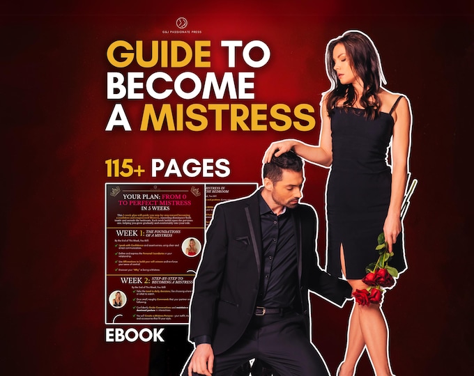 Guide to Become a Mistress - Femdom Training Ebook. BDSM for Couples. Dominate with Confidence. Workbook, Femdom Tasks for Him. Gift for Her