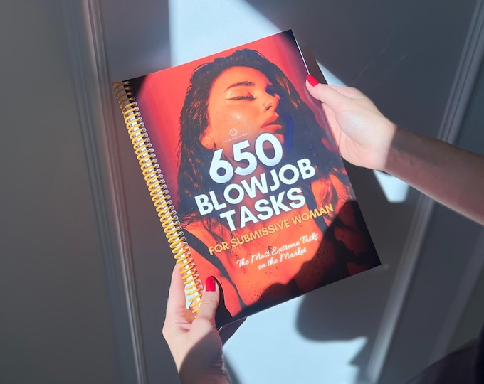 650 Blowjob Tasks for Submissive Woman. Physical Book with BDSM & Kinky Oral Sex Ideas. Deepthroat Challenges. Naughty Gift for Husband.