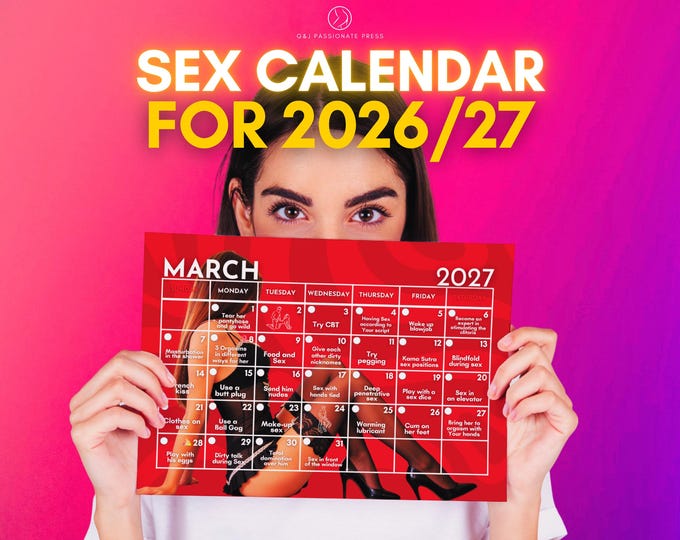 Naughty Sex Calendar 2027 with 365 Sex Ideas. Sexy and Kinky Tasks for Switch Couples. Adult Sex Games for Him & Her. Gift for Husband.