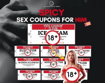 Sex Coupons for Him. Spicy Printable Sexy and Naughty Coupons for Gift. Foreplay Game for Couples. Kinky Sex Coupons. Anniversary Coupons.