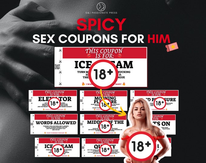 Sex Coupons for Him. Spicy Printable Sexy and Naughty Coupons for Gift. Foreplay Game for Couples. Kinky Sex Coupons. Anniversary Coupons.