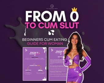 Beginner's Cum Eating Guide for Women: 14-Day Solo/Partner CEI Plan. Submissive Woman Cum Play.