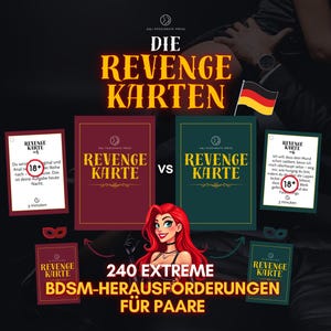 REVENGE KARTEN - 240 Extreme BDSM Challenges für Paare. Kinky Sexspiel für Switch Couples. Femdom & Submissive Frauen Aufgaben Ideen.