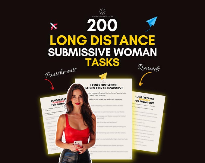 Submissive Woman Tasks for Long Distance Relationship. Humiliation, Punishment & Reward Tasks. Naughty Gift for Wife and Husband. BDSM Sex.