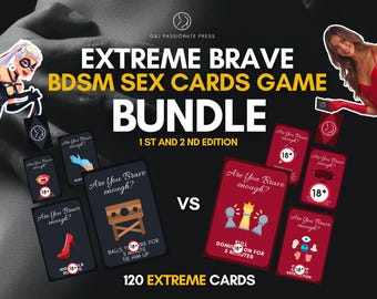 BDSM Sex Game - Extreme Sex Cards. Printable Naughty Couples Game with 60 Kinky Activities and Sex Positions. Anniversary Sex Gift for Her.