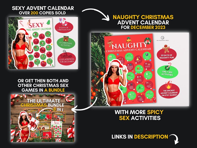 Sexy Advent Calendar For Christmas Printable Naughty Christmas T With Sex Positions For