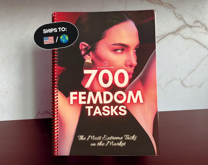 700 Femdom Tasks - Book with Sex Challenges. BDSM Sex Ideas for Couples. Humiliation, Punishments, Cum, Foot Fetish. Gift for Sub Husband.