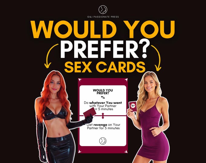 Sex Games Cards - Would You Prefer. Sexy Anniversary Gift for Him and Her. Naughty Birthday Gift for Husband and Wife. Kinky Sex Dares.
