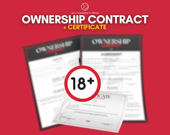 Ownership Contract + Certification of Ownership. Printable BDSM Contract for Dominant and Submissive Woman. BDSM Certification Training.