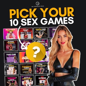 10 Sexspiele in 1 Packung. Wählen Sie aus Kinky Sex-Spiele, freche Femdom Ideen. Submissive Aufgaben, BDSM Brettspiel. Sexy Geschenk für Ihn.
