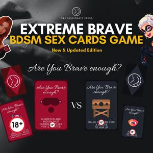 Tarjetas de sexo BDSM extremadamente valientes. Juego para parejas traviesas para imprimir con más de 60 actividades y posiciones sexuales pervertidas. Regalo para una noche de cita en el día de San Valentín
