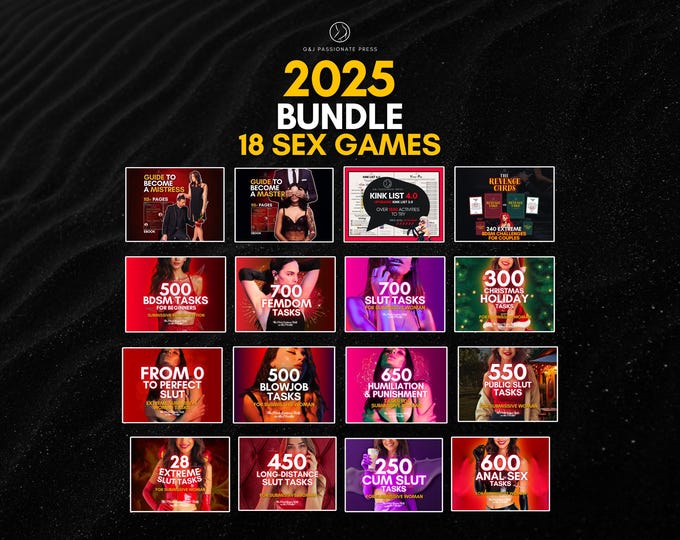 2025 Kinky 18 Sex Games. Kink List, Submissive Woman Tasks, Femdom Tasks, Blowjob Ideas. Sexy Gift for Him & Her. Naughty Christmas.