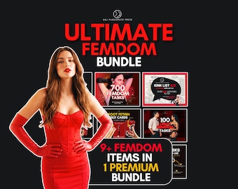 Femdom Bundle - 9 Sex Games & Femdom Tasks for Submissive Man and Mistress. Foot Fetish, BDSM Ideas. Naughty Gift for Sub Husband.