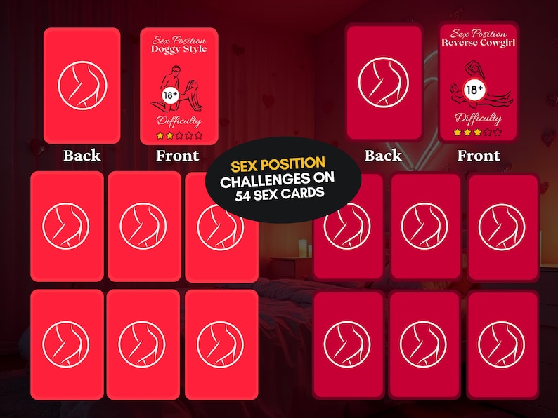 Sex Positions Cards Game With 60+ Sex Positions. Naughty Date Night