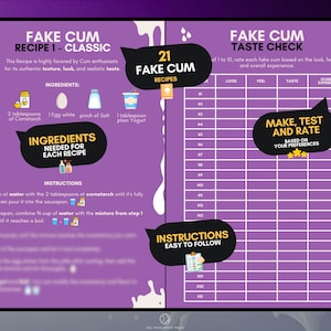 Fake Cum Recipies - 20 Semen Recipies for Cum Eating Ideas, Facials