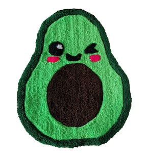 Avocado Tufted Rug - Cute Home Decor Fresh Food Rug - Kawaii Decor
