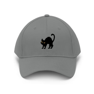 Black Cat Premium Dad Hat Embroidered Baseball Cap Cat Mom |Dushand Unisex Twill Hat