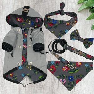 Waterproof Spring|Autumn Dog Jacket Only, {Matching dog accessories not included
