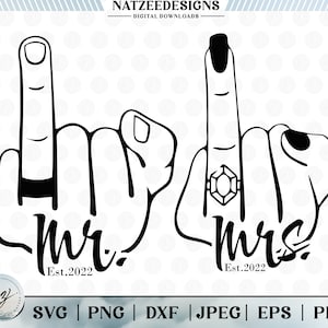 Bruiloft vinger svg, gesneden bestanden voor Cricut. Illustraties (eps, svg, pdf, png, dxf, jpeg)