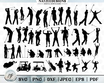Golfer svg Bundle, Golf svg, Golfing svg, Golf ball svg, Golf Club svg, Golf clipart, Sports svg Bundle (eps, svg, pdf, png, dxf, jpeg)