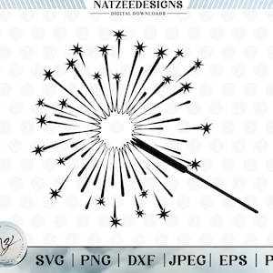 Wunderkerze SVG Design, Laser Cricut Cut Dateien, Vektor Clipart Datei, svg, eps, png, pdf digitaler Download