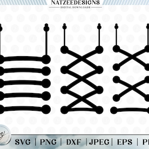 Peut inclure: Quatre styles différents de lacets noirs. Le premier motif est une série de lignes horizontales. Le deuxième motif est un motif en croix. Le troisième motif est un motif en croix avec une ligne horizontale en bas. Le quatrième motif est un motif en croix avec une ligne horizontale en haut.