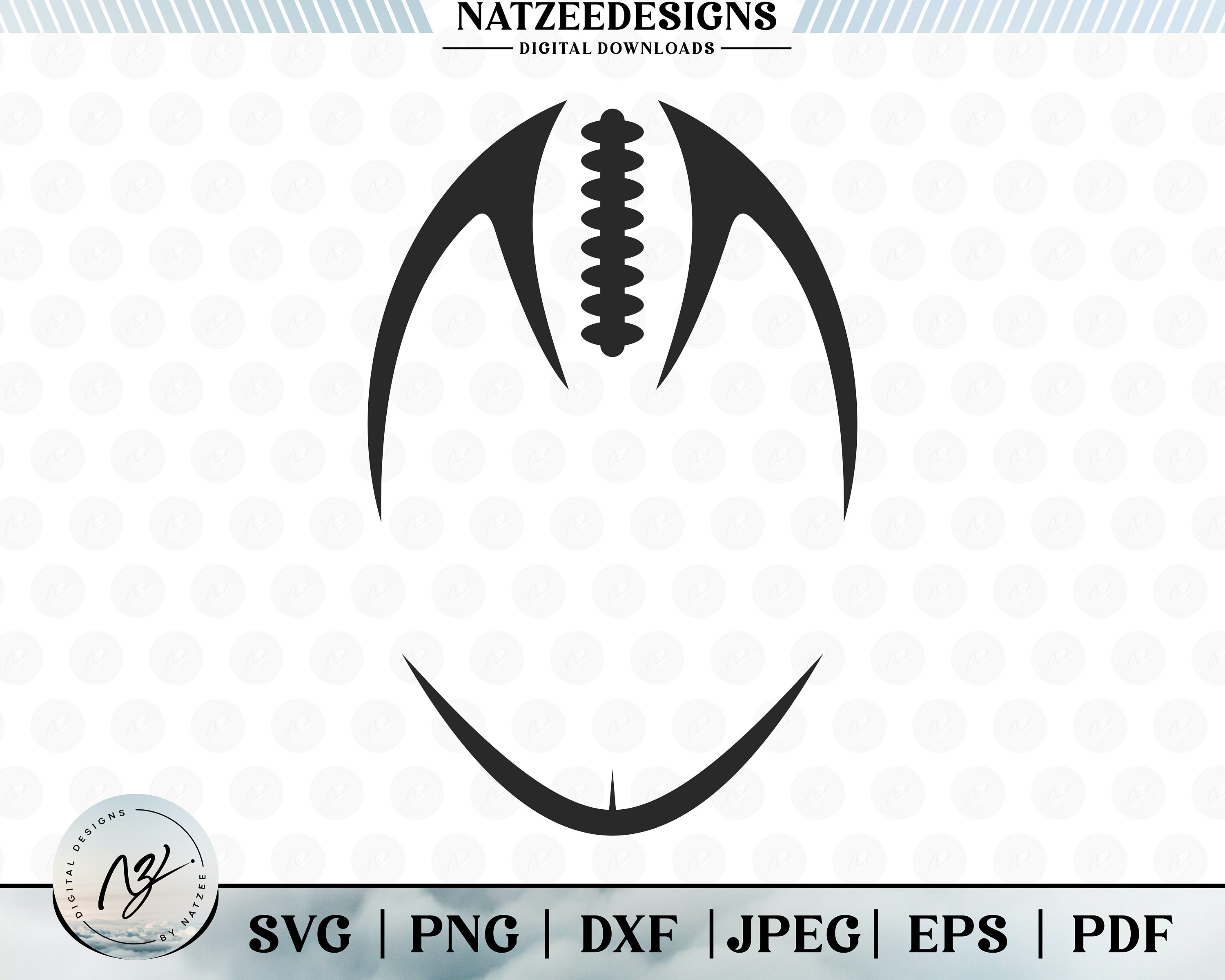 Football Laces Svg, Football Stitch Images for Cricut, Football Outline