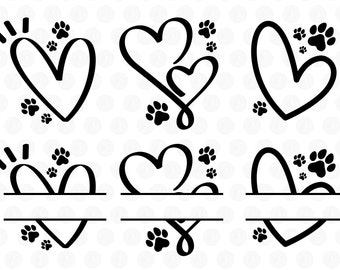 Covido Gartenflagge Mit Pfotenabdrücken – Valentinstag, Hund Katze, Aus Polyester-Jute, Wetterfest