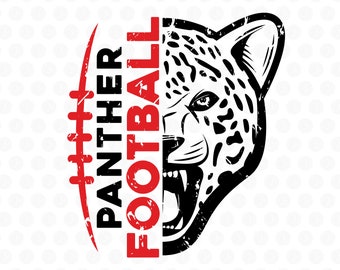 Panther Football Svg, Panther Face Svg, Black Panther Mascot, Cricut Svg Files, Design, Digital Clipart Svg, Eps, Png, Instant Download File