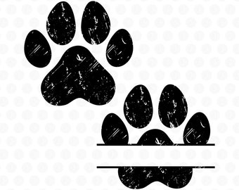 Paw print, Cut files for Cricut, Clip Art, Silhouettes, Eps, Svg, Pdf, Png, Jpeg, Instant Download