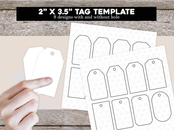 Hang Tag Template 2 X 3.5 8 Different Hang Tag - Etsy