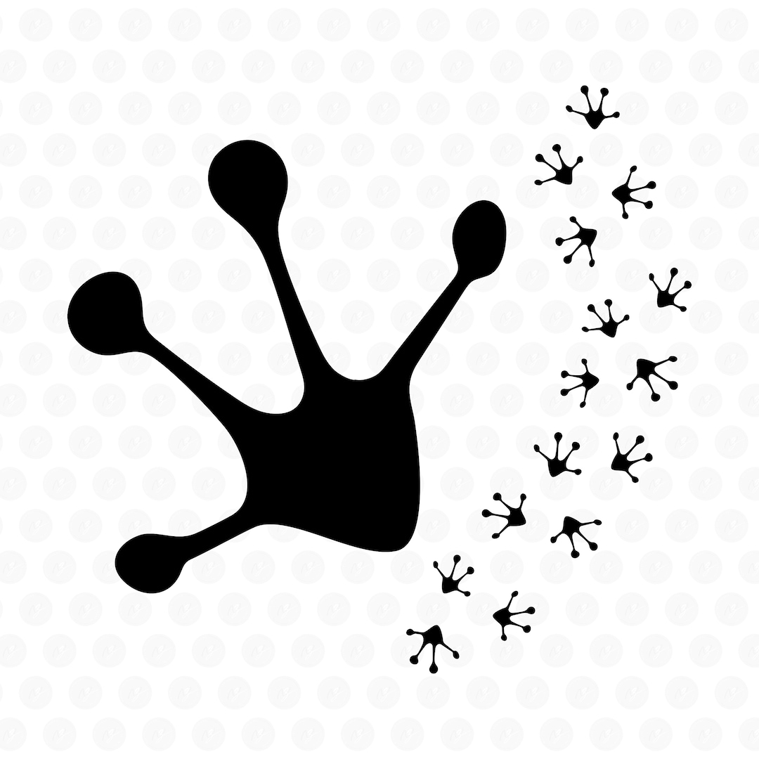 Frog Footprints. Cut Files for Cricut. Clip Art Silhouettes Etsy