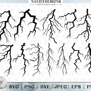 Lightning Svg, Cut files for Cricut. Clip Art (eps, svg, pdf, png, dxf, jpeg)
