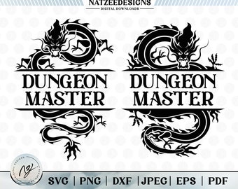 Dungeon Master Dragon SVG, Dungeons and Dragons Cut File (Digital Download)