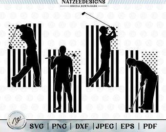 US Golfer svg Bundle, Golf svg, Golfing svg, Golf ball svg, Golf Club svg, Golf clipart, Sports svg Bundle (eps, svg, pdf, png, dxf, jpeg)
