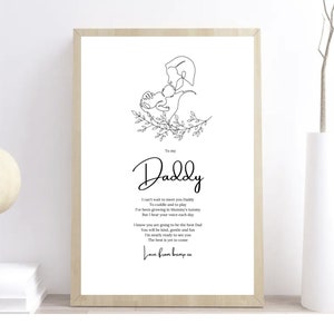IMPRESIÓN DIGITAL / Poema para que papá sea, Regalo para que papá sea, Impresión para que papá sea
