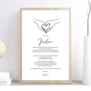 IMPRESSÃO DIGITAL | Poema Personalizado | Poema de Amor | Presente de aniversário | Presente de Dia dos Namorados | Impressão personalizada | Impressão personalizada | Impressão de amor