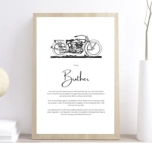 DIGITAL PRINT | Poem for Brother, Gift for Brother, Print for Brother