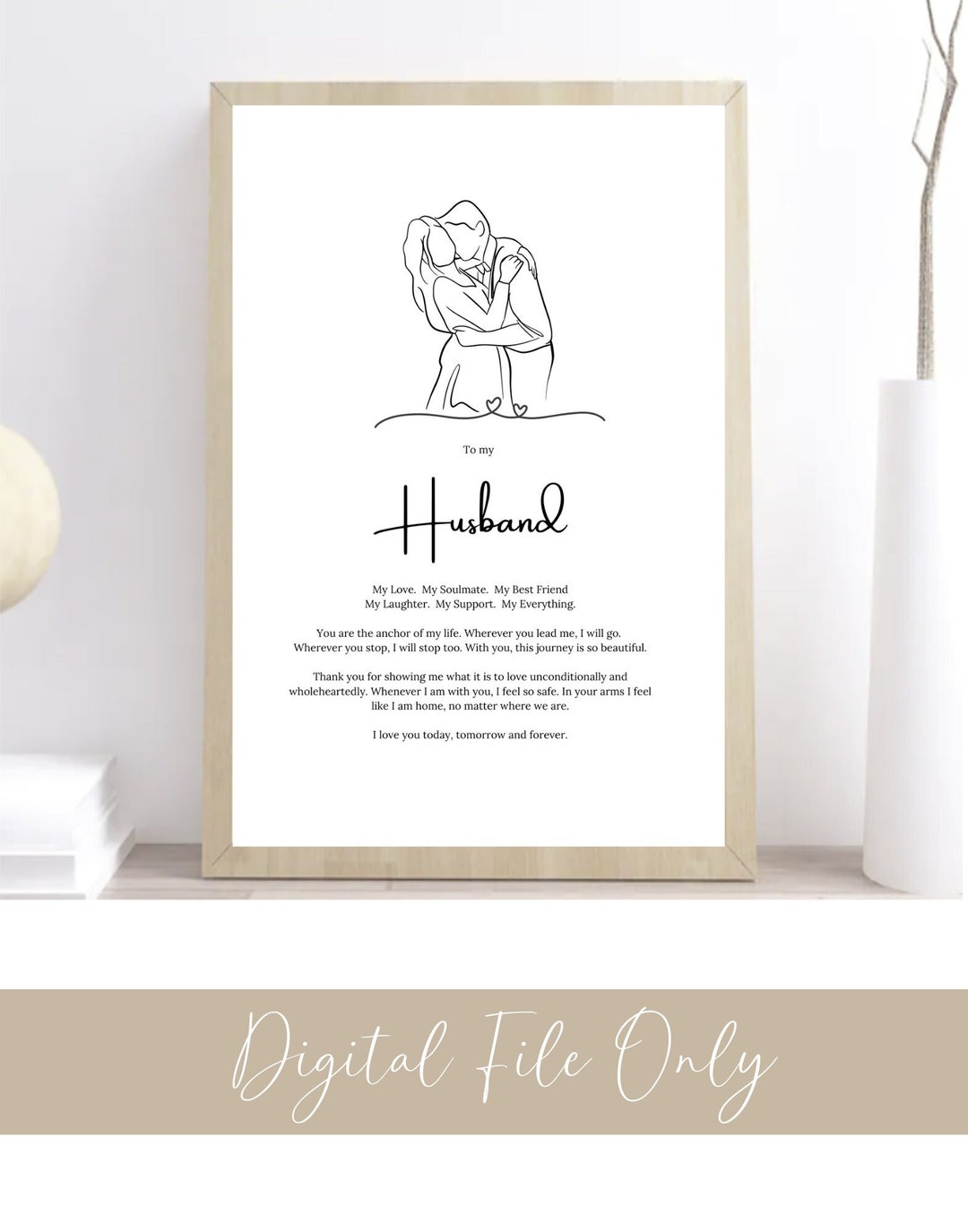 DIGITAL PRINT | Poem for Husband, Gift for Husband, Print for Husband ...