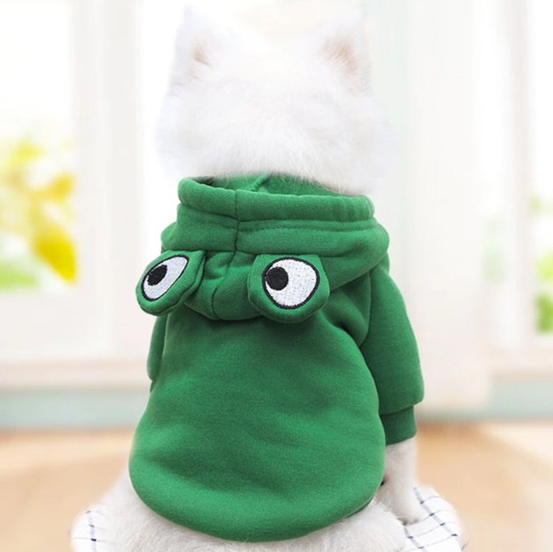 Funny Sweater for Dogs and Cats Frog Hoodie Reindeer Costume Etsy