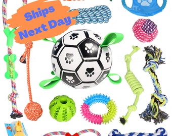 Minimalist Toys for Active Dogs, Dog Chew Toys, Dog Rope Toys, Squeaky Toy, Dog Slow Feeder, Dog Soccer Ball, Dog Birthday Gift Idea, Puppy
